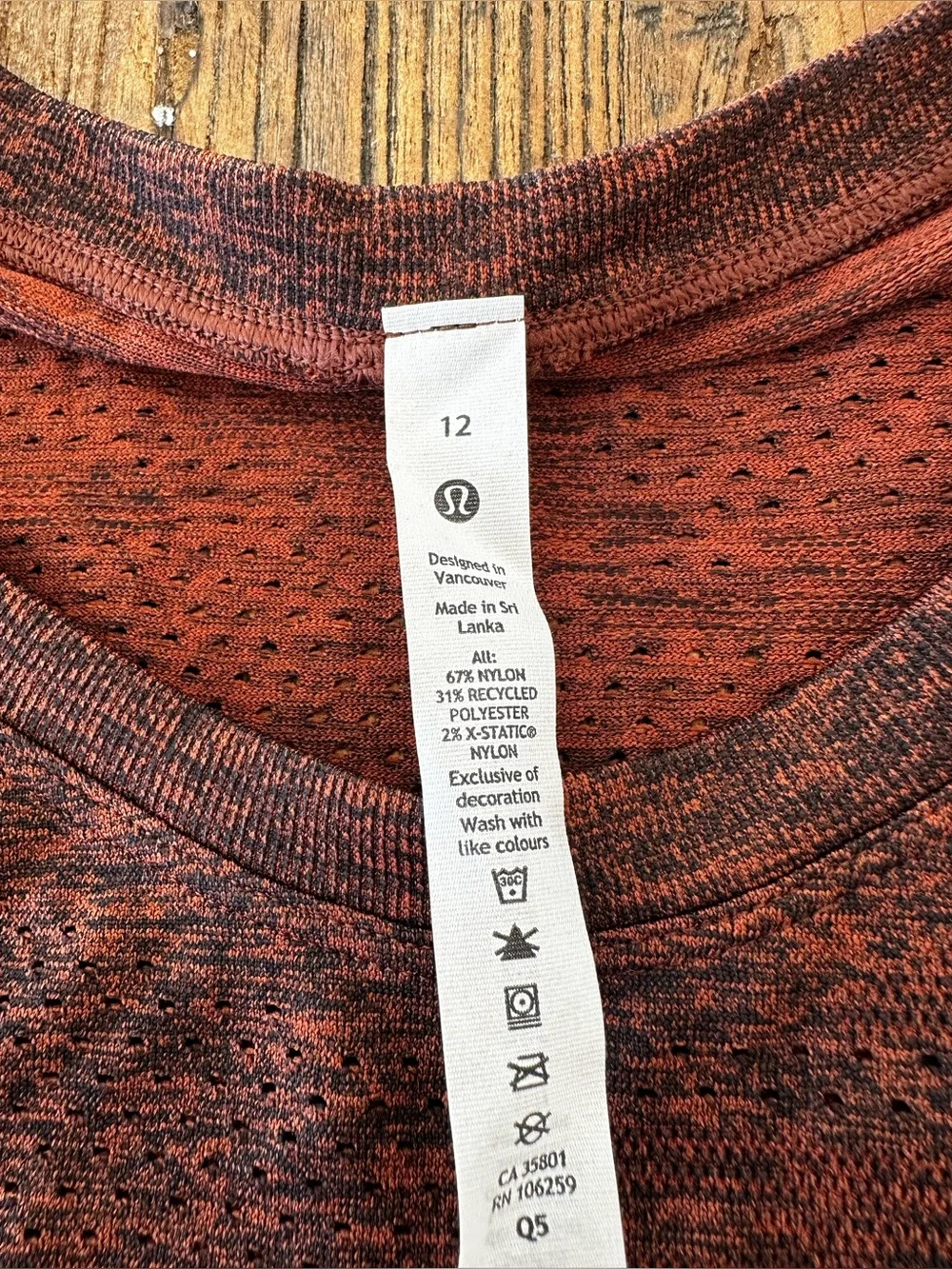 lululemon athletica Heathered Maroon Tank Top